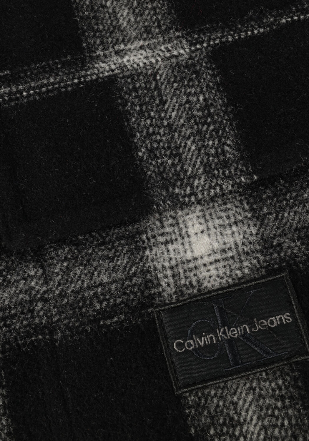 Zwarte CALVIN KLEIN Jack CHECK SHERPA TRUCKER JACKET - large