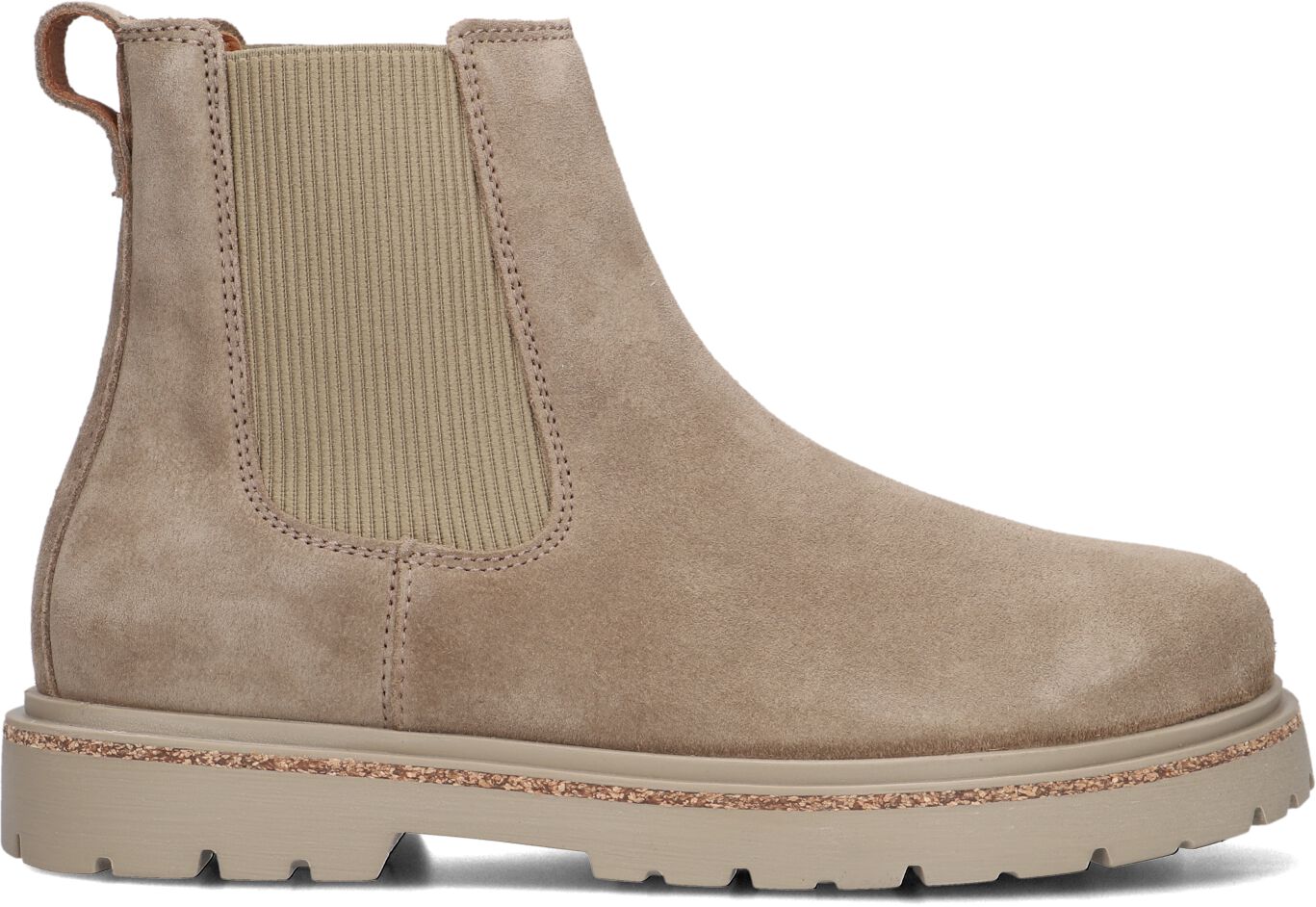 Birkenstock Beige Suède Enkellaarzen met Anatomisch Voetbed Beige Dames