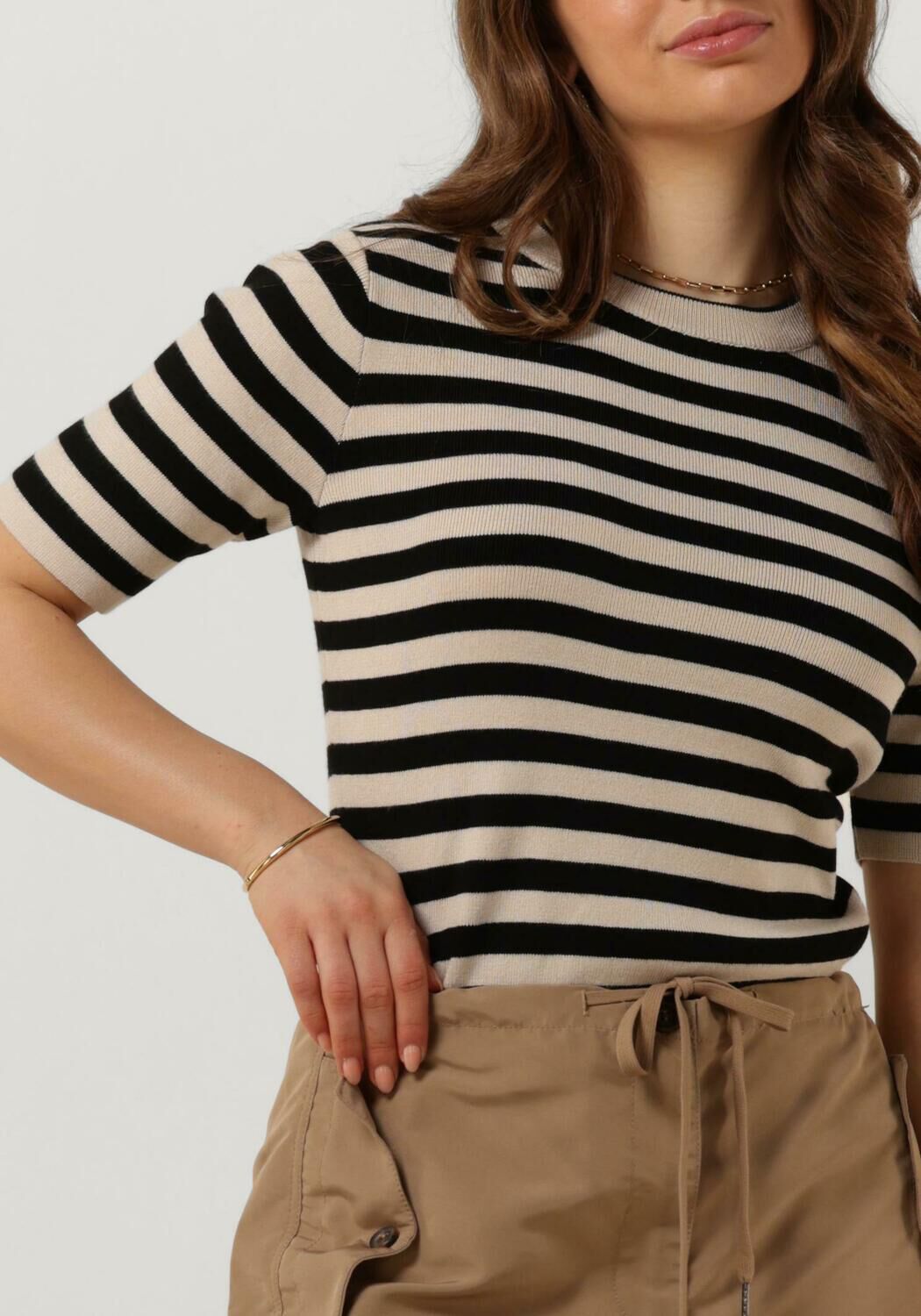 OBJECT Dames Tops & T-shirts Objester S s New Knit Pullover Zand
