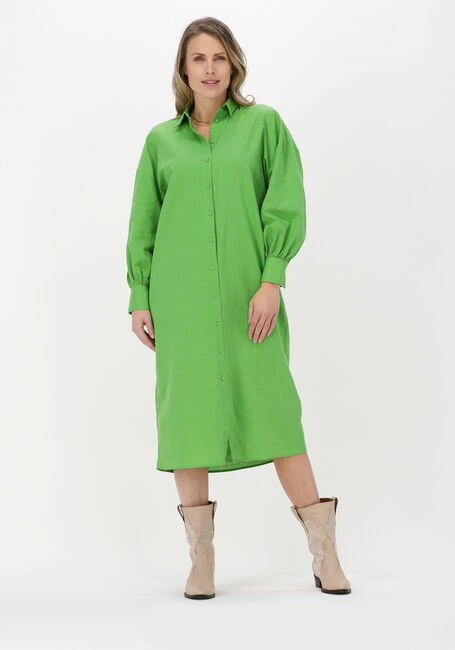 Groene Y.A.S. Midi jurk YASORNELLA LS LONG SHIRT DRESS - large