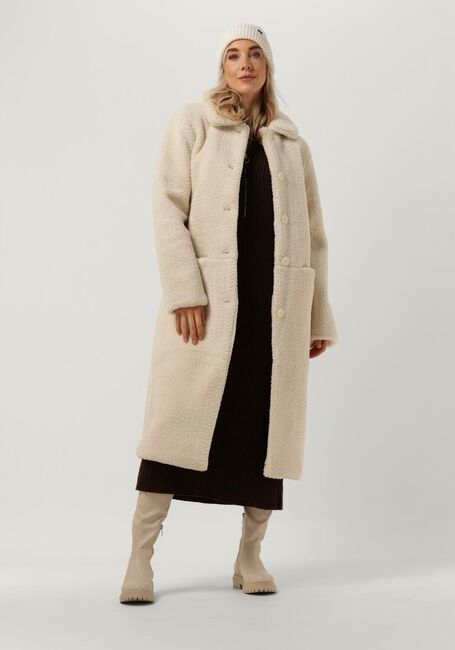 Beige ANOTHER LABEL Faux fur jas MOUSSY COAT - large