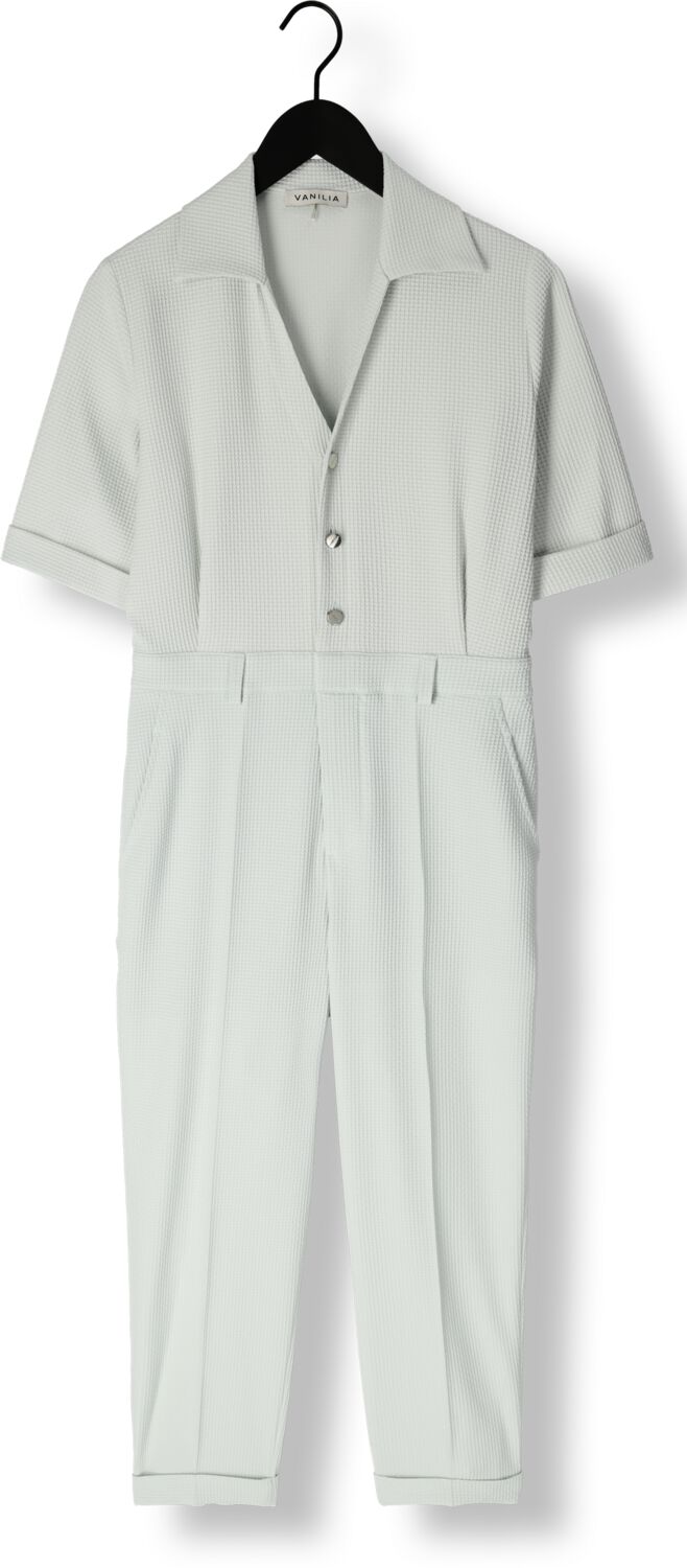 VANILIA Dames Jumpsuits Wafel Shortsleeve Blauw