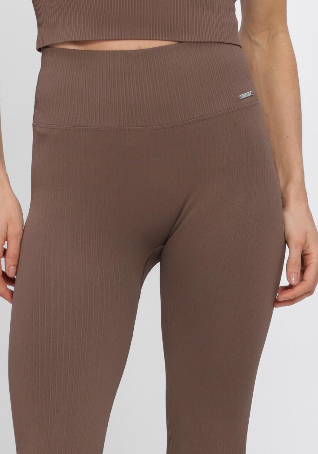 Bruine AIM'N Sportleggings RIBBED SEAMLESS TIGHTS - large