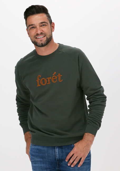 Donkergroene FORÉT Sweater SPRUCE SWEATSHIRT - large