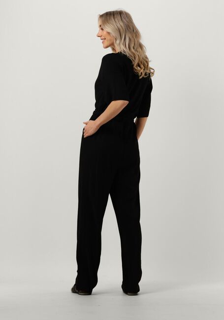 Zwarte SELECTED FEMME Jumpsuit SLFVIVA 2/4 LONG LINEN JUMPSUIT - large