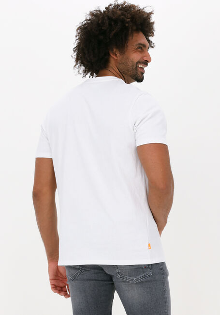 Witte TIMBERLAND T-shirt WOVEN BADGE TEE - large