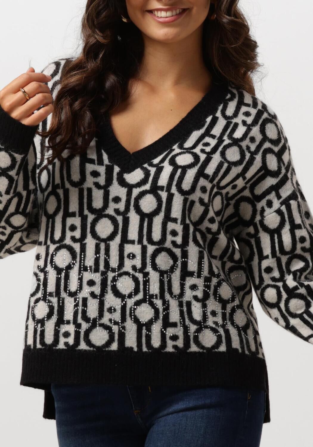 LIU JO Dames Truien & Vesten Maglia Chiusa M l Zwart