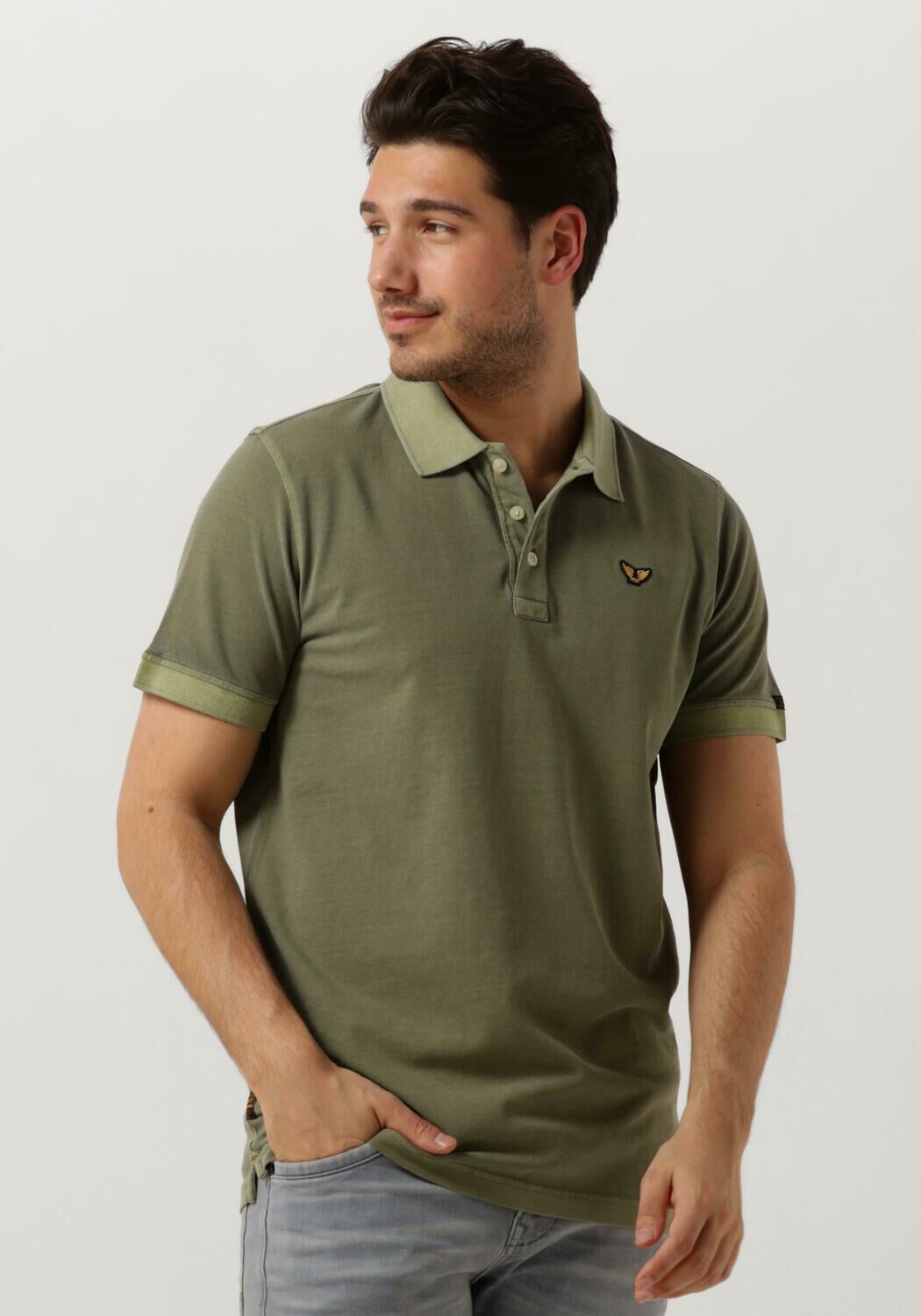 PME LEGEND Heren Polo's & T-shirts Short Sleeve Polo Garment Dye Groen