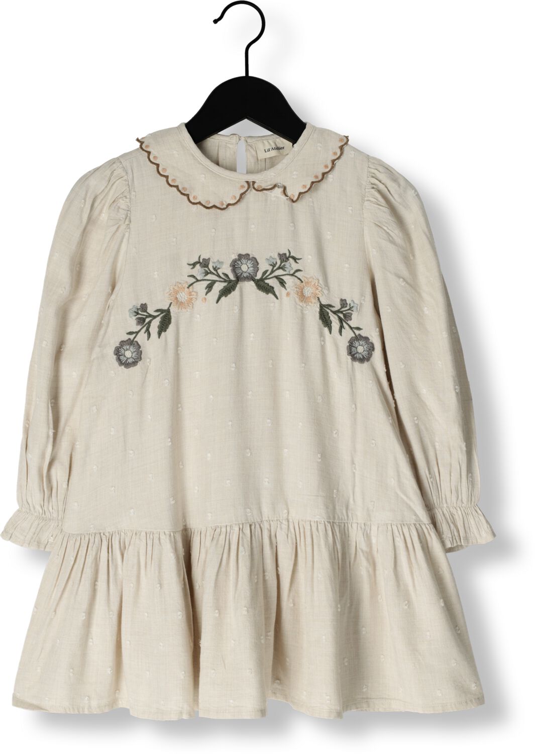 LIL' ATELIER Meisjes Jurken Nmfsafron Ls Dress Lil Ecru