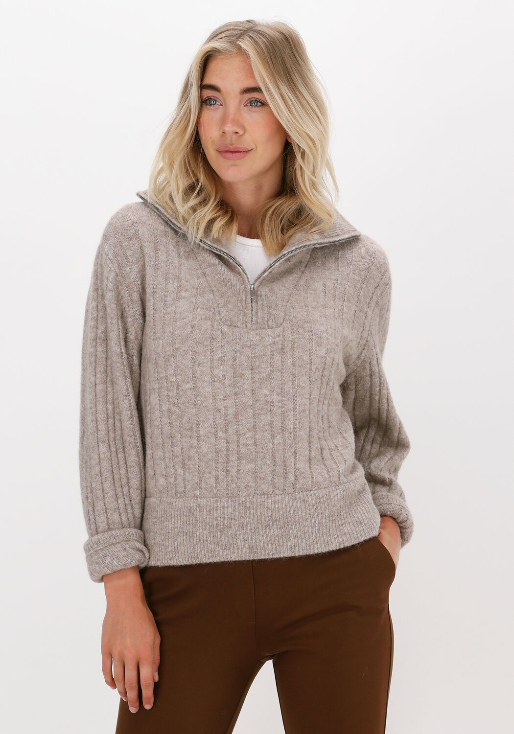 Zipper hot sale trui dames