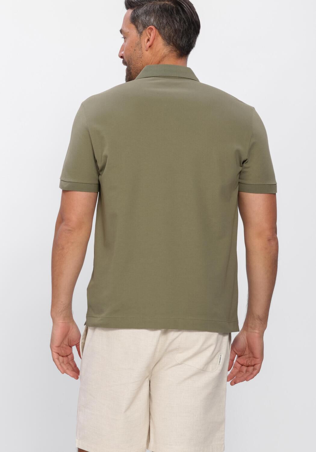 Groene LACOSTE Polo REGULAR FIT COTTON BLEND POLO SHIRT - large