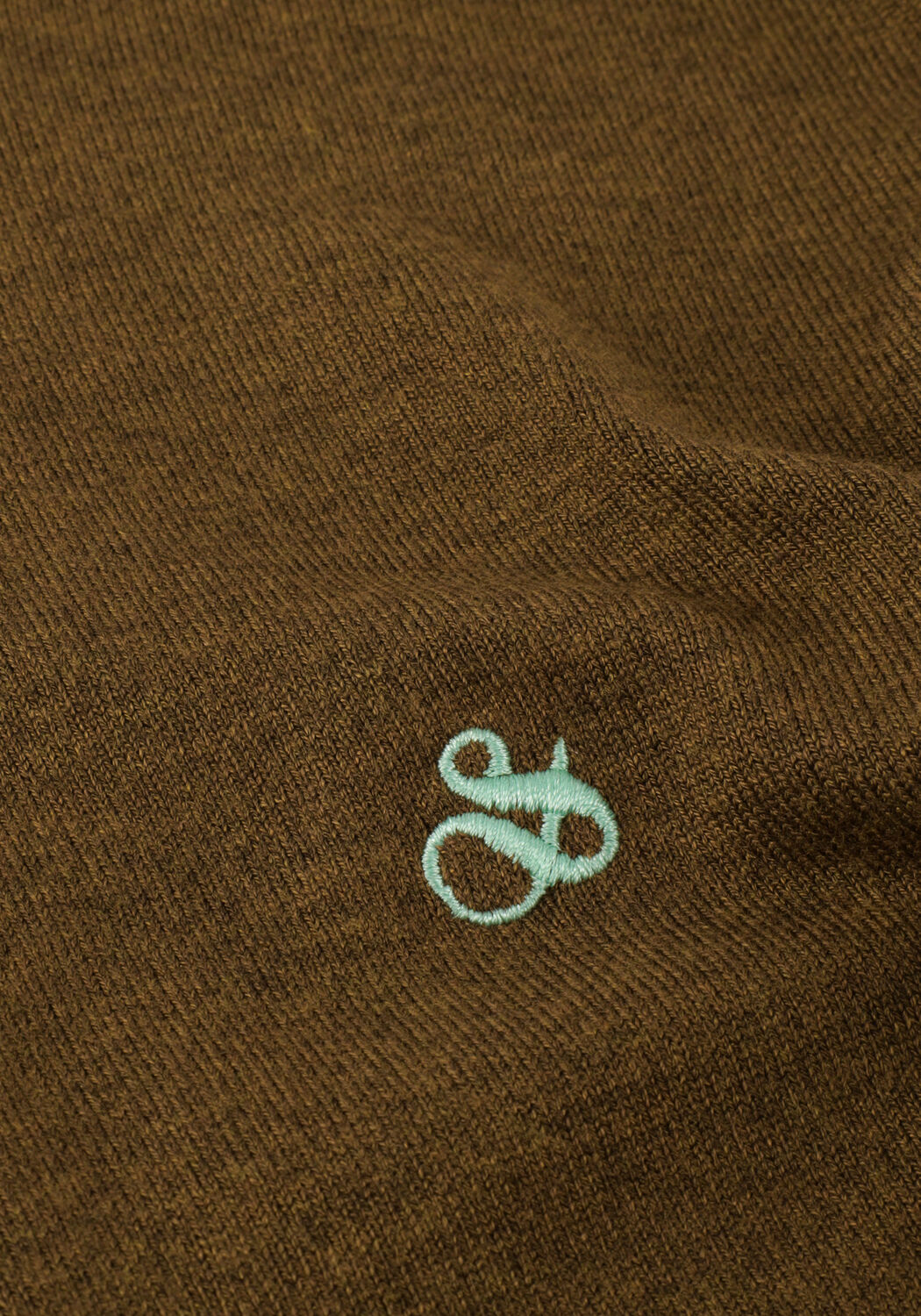 Khaki SCOTCH & SODA Trui ESSENTIALS - ECOVERO VISCOSE-BLEND CREWNECK PULLOVER - large