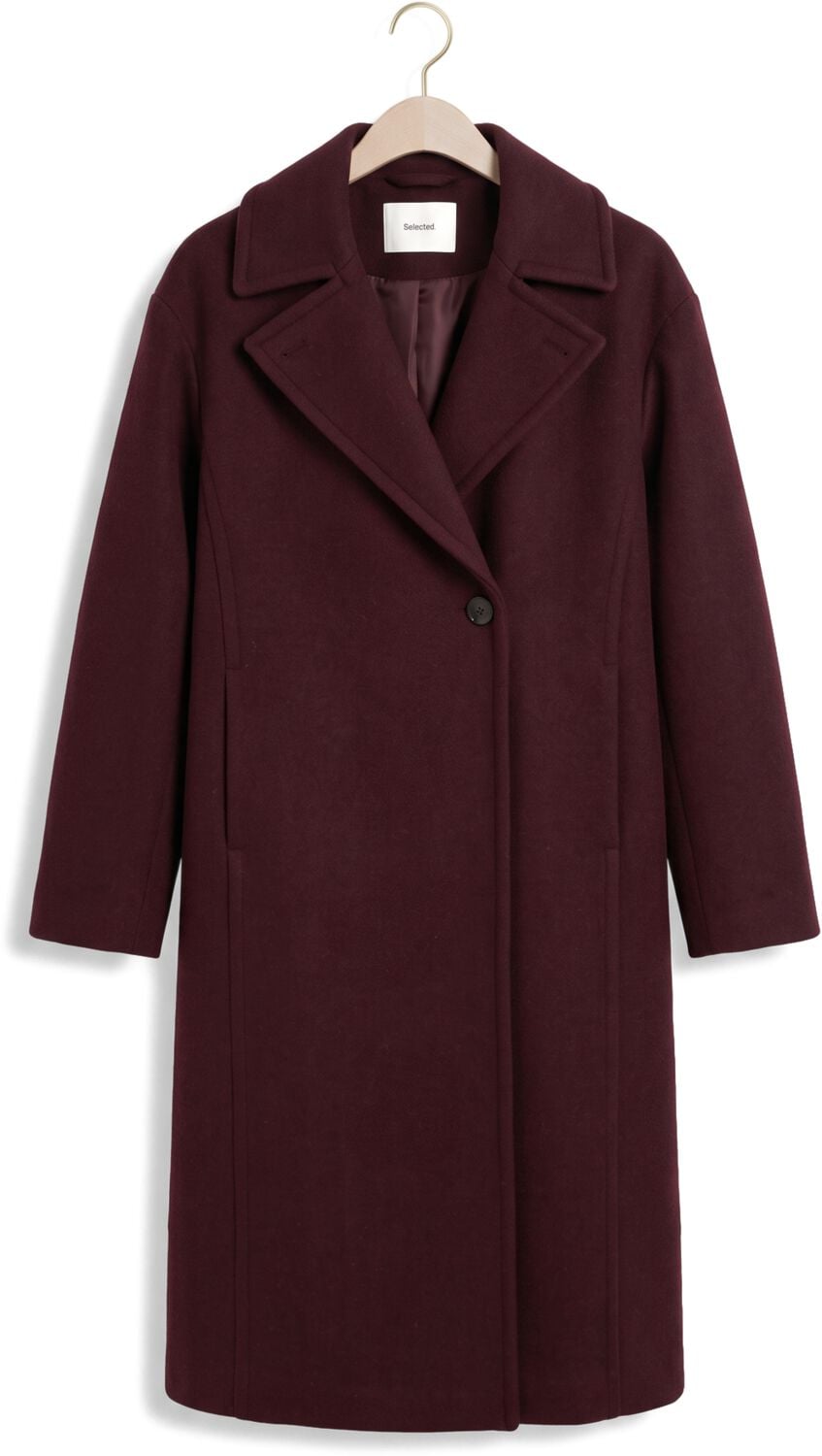 SELECTED WOMEN Dames Jassen Slwvalerie Wool Blend Coat Bordeaux