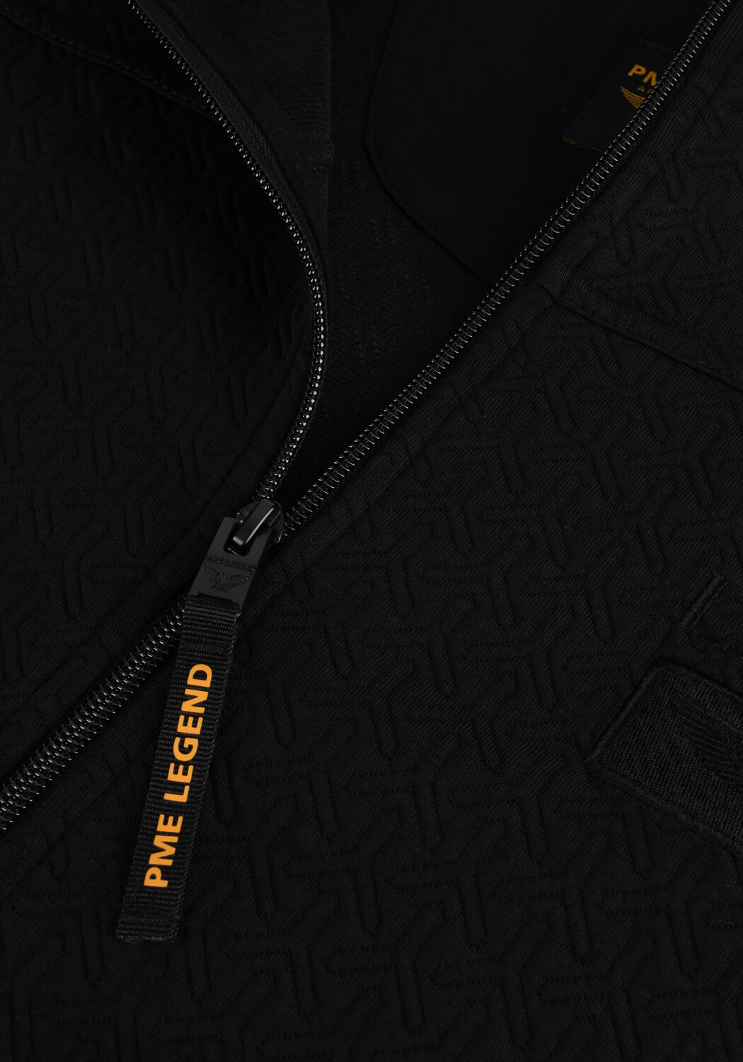 Zwarte PME LEGEND Vest ZIP JACKET JACQUARD INTERLOCK SWEAT - large