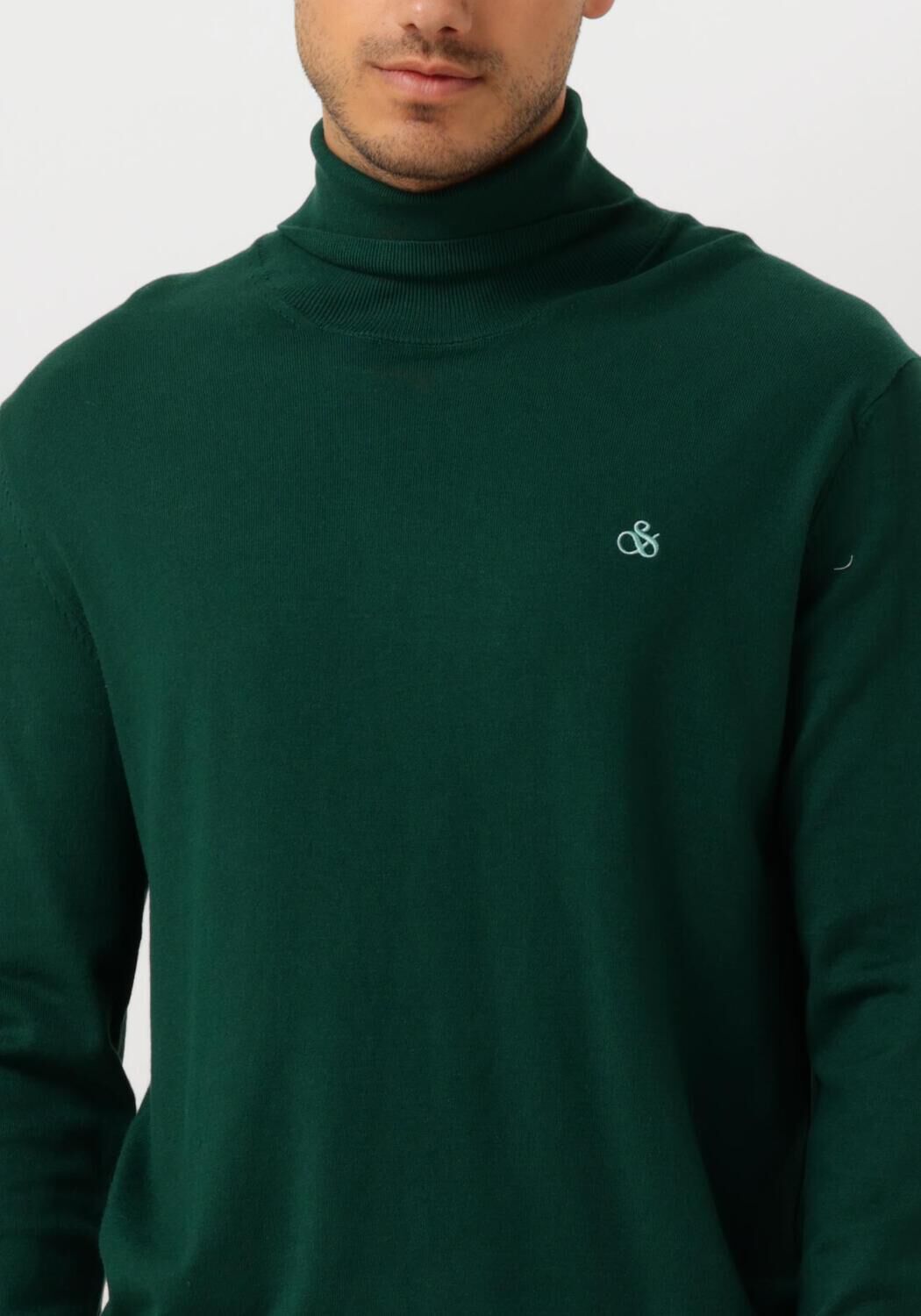SCOTCH & SODA Heren Truien & Vesten Turtleneck Viscose Sweater Groen