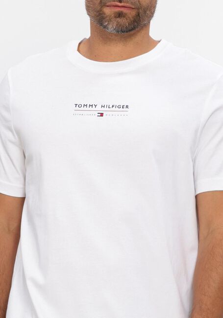 Witte TOMMY HILFIGER T-shirt BRAND LOVE LOCKUP TEE - large