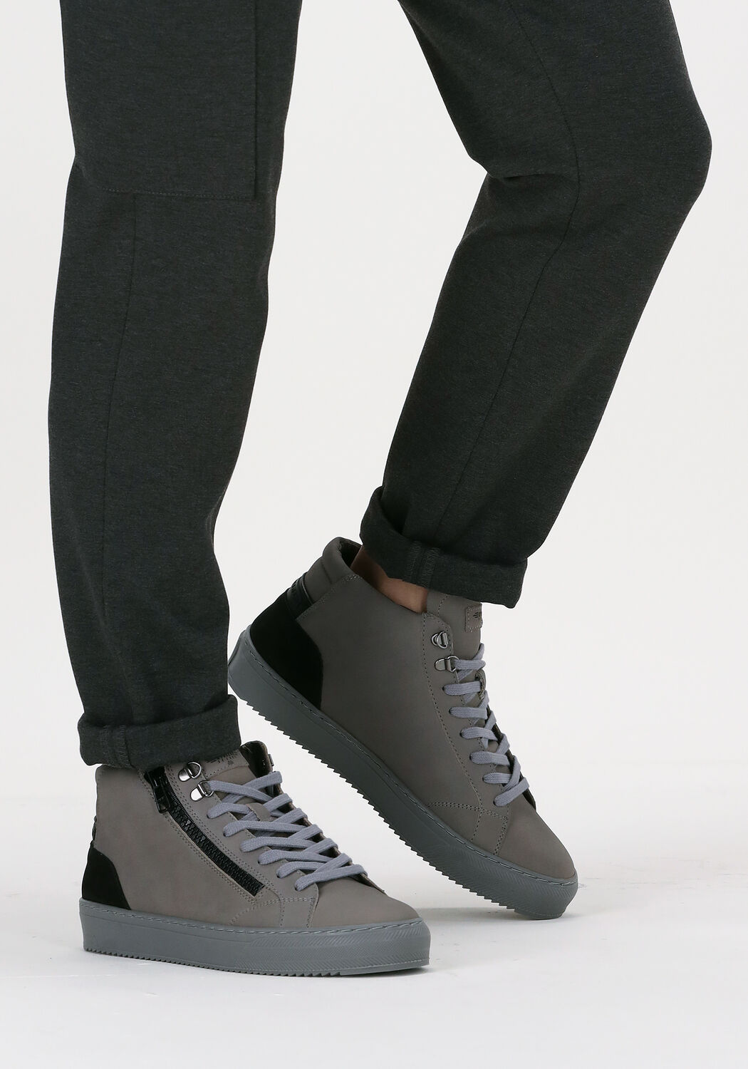 Grijze CYCLEUR DE LUXE Hoge sneakers CAPO - large