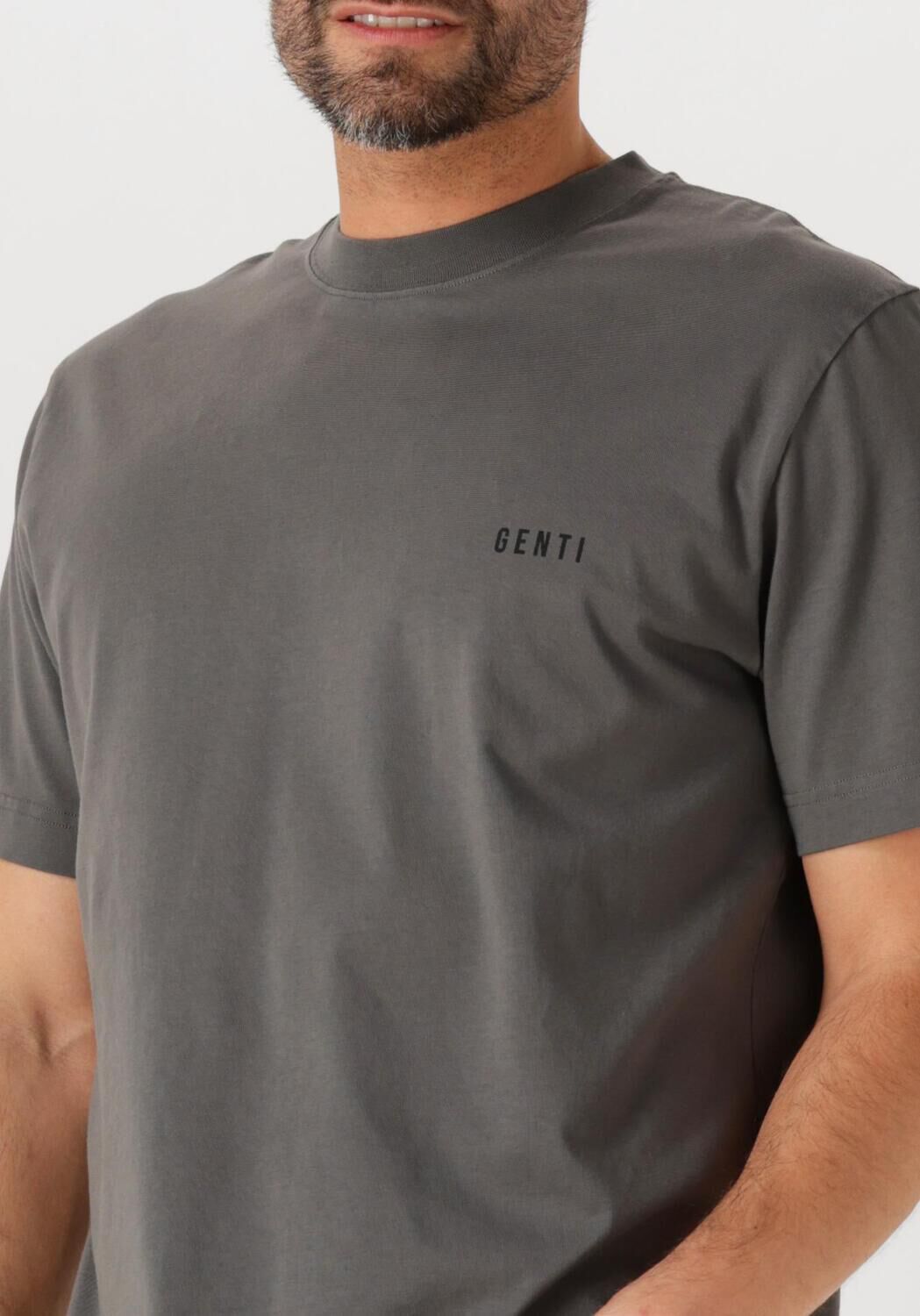 GENTI Heren Polo's & T-shirts T-shirt Ss J2040-1223 Grijs