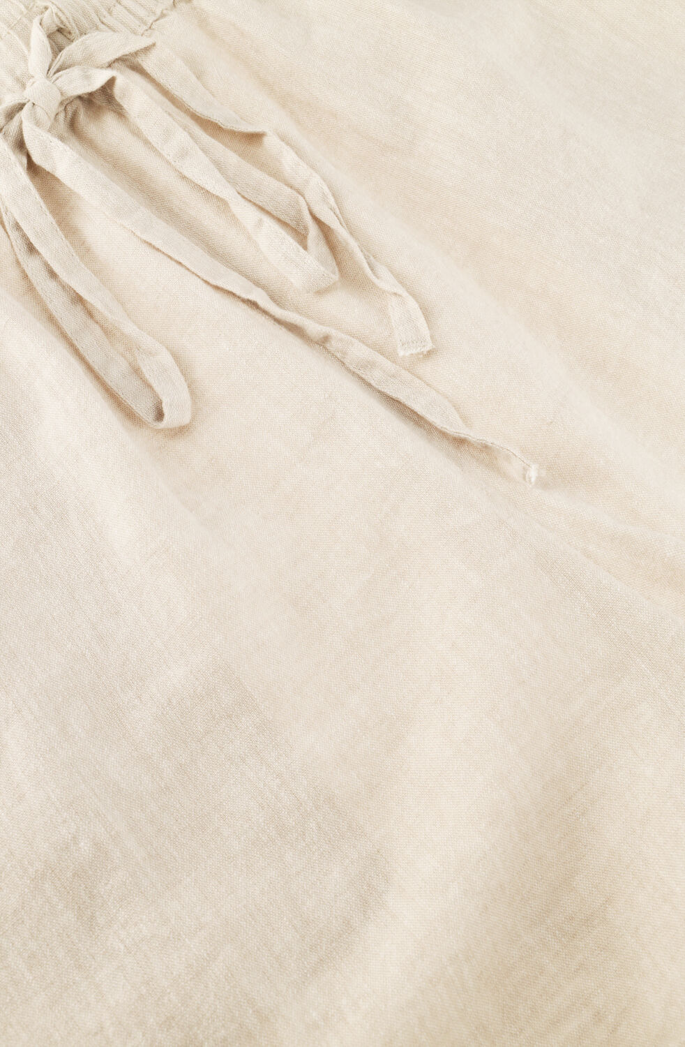 Beige SELECTED WOMEN Korte broek SLFLUISA-LINNIE LINEN BLEND SHORT - large