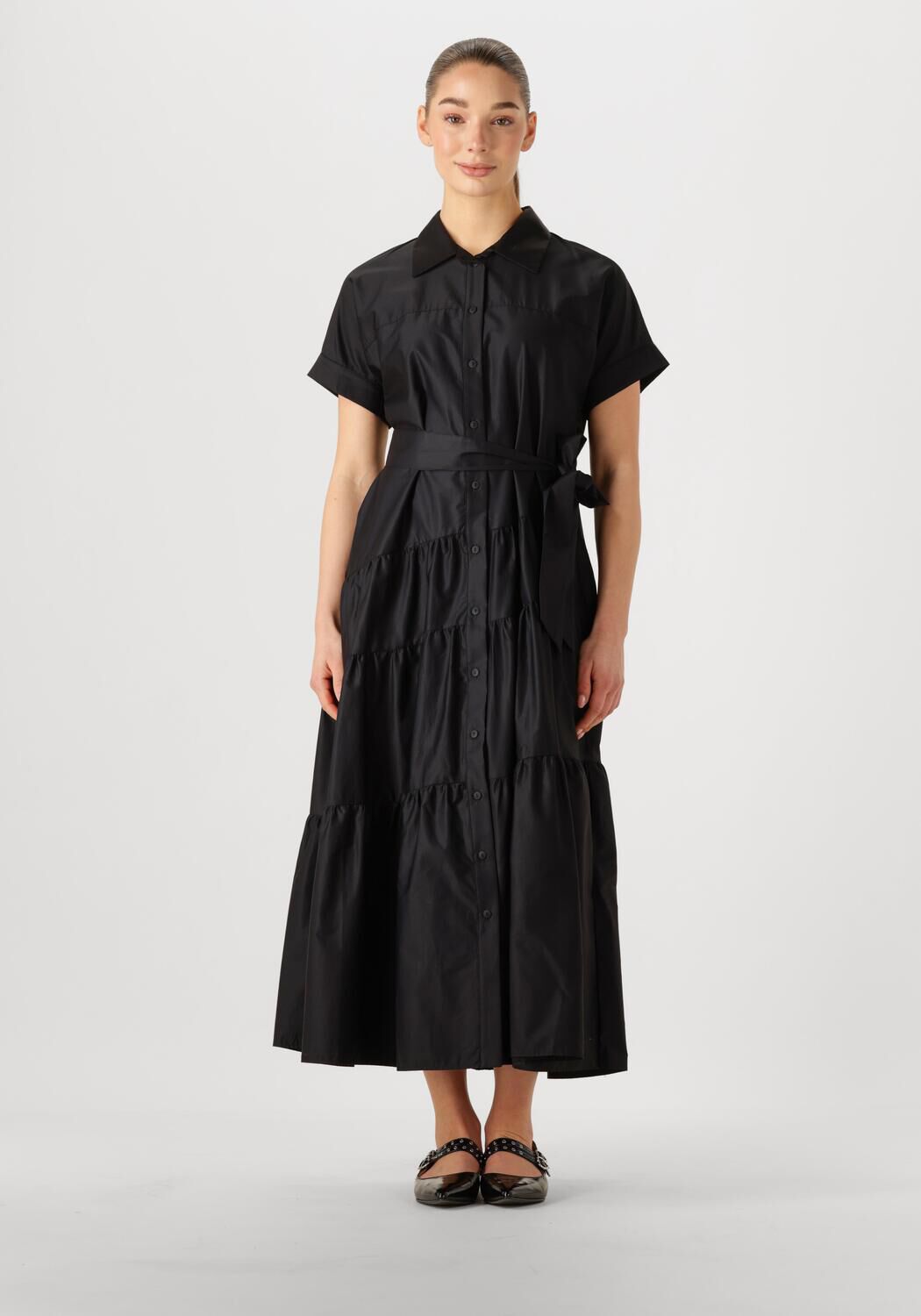 Devotion Zwarte Midi Jurk Elegante Charme Black Dames