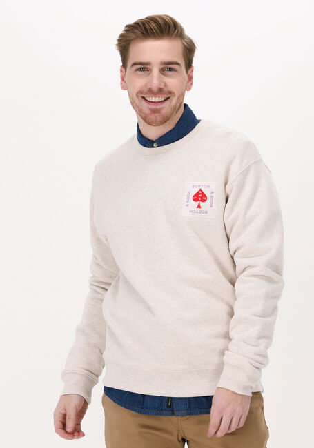 Ecru SCOTCH & SODA Sweater MELANGE CREW-NECK SWEATSHIRT I - large
