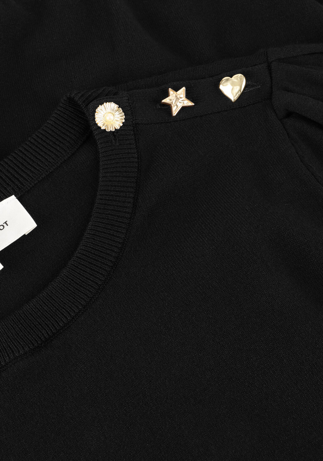 Zwarte FABIENNE CHAPOT Trui MOLLY SHORT SLEEVE PULLOVER - large