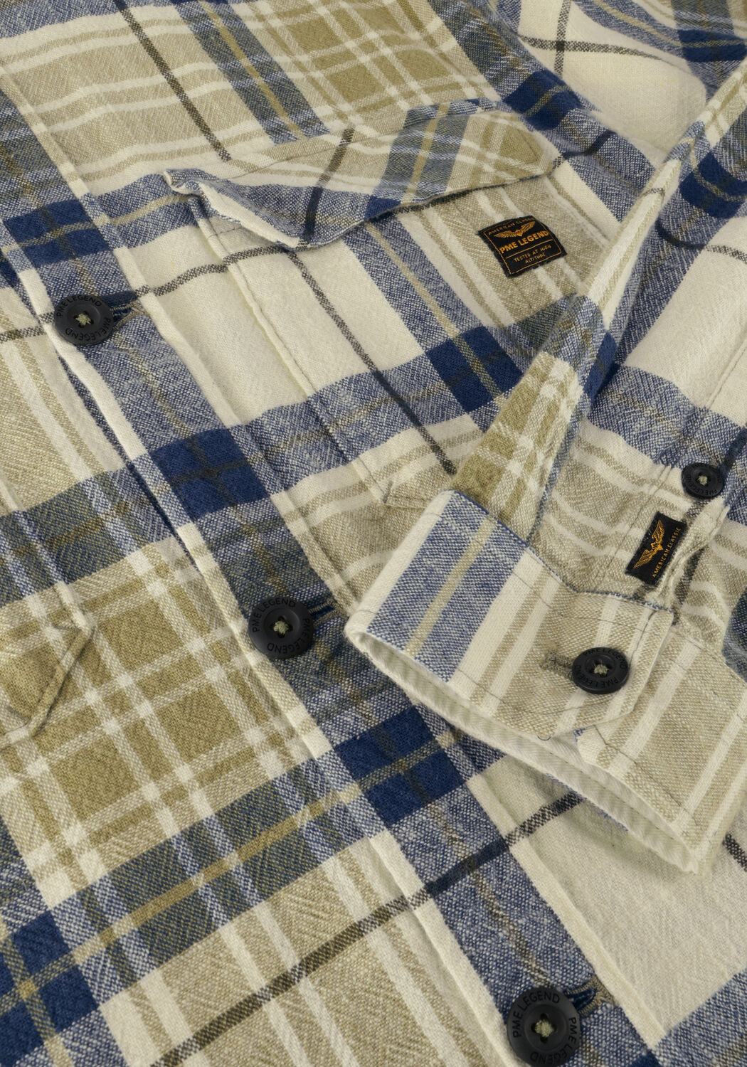 Groene PME LEGEND Casual overhemd LONG SLEEVE SHIRT CTN YD CHECK - large