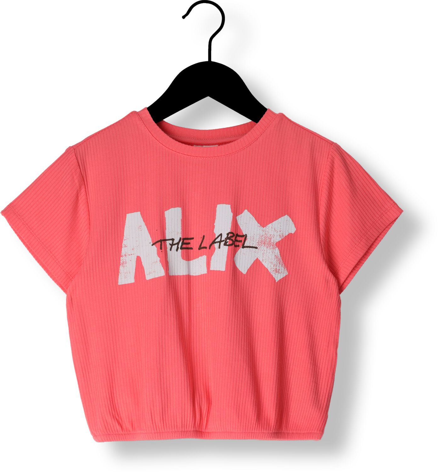 ALIX MINI Meisjes Tops & T-shirts Knitted Cropped Alix T-shirt Koraal