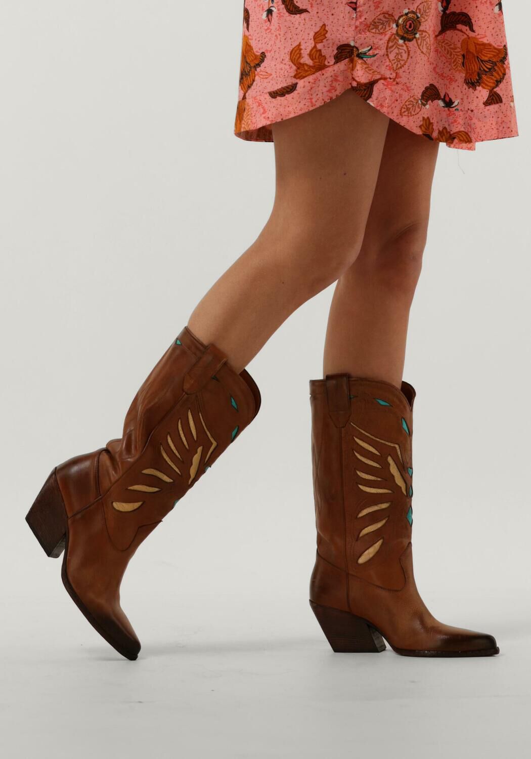 Cognac ELENA IACHI Cowboylaarzen E3492-2 - large