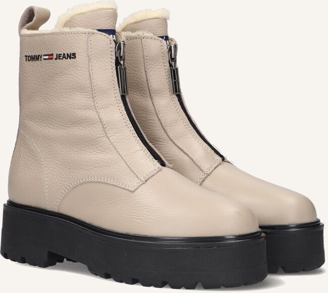 Beige TOMMY JEANS Enkelboots WARMLINED ZIPPER BOOT Beige TOMMY JEANS Enkelboots WARMLINED ZIPPER BOOT - large