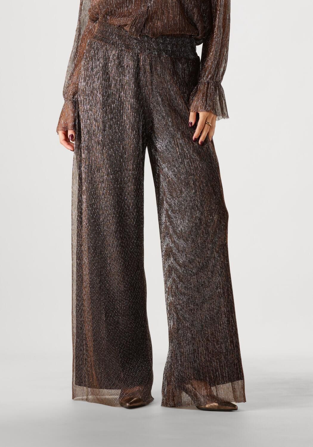Notre-v Bronzen Pantalon voor stijlvolle vrouwen Brown Dames