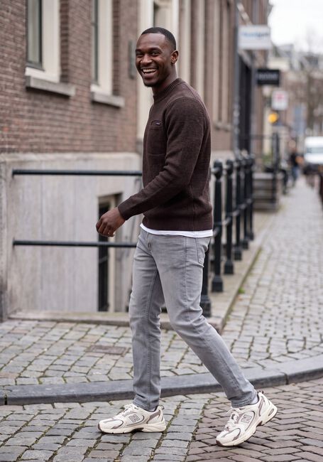 Grijze PURE PATH Slim fit jeans THE RYAN SLIM FIT JEANS - large