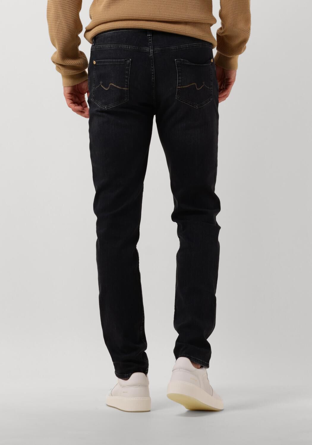 7 FOR ALL MANKIND Heren Jeans Slimmy Tapered Special Editon Stretch Tek Hyphen Antraciet