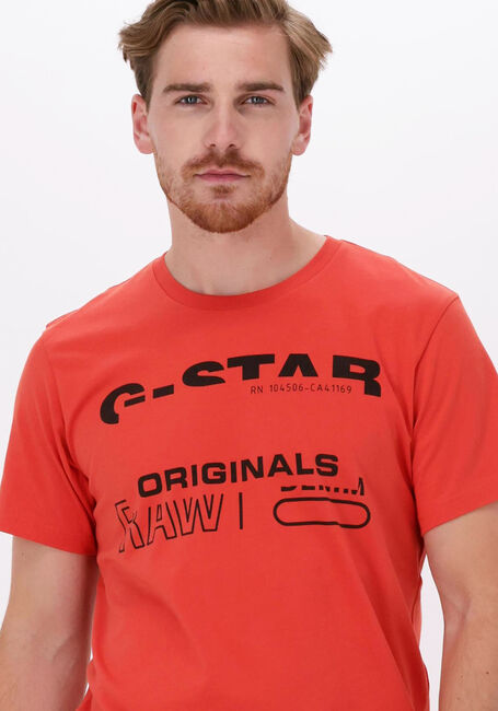 Oranje G-STAR RAW T-shirt ORIGINALS R T - large