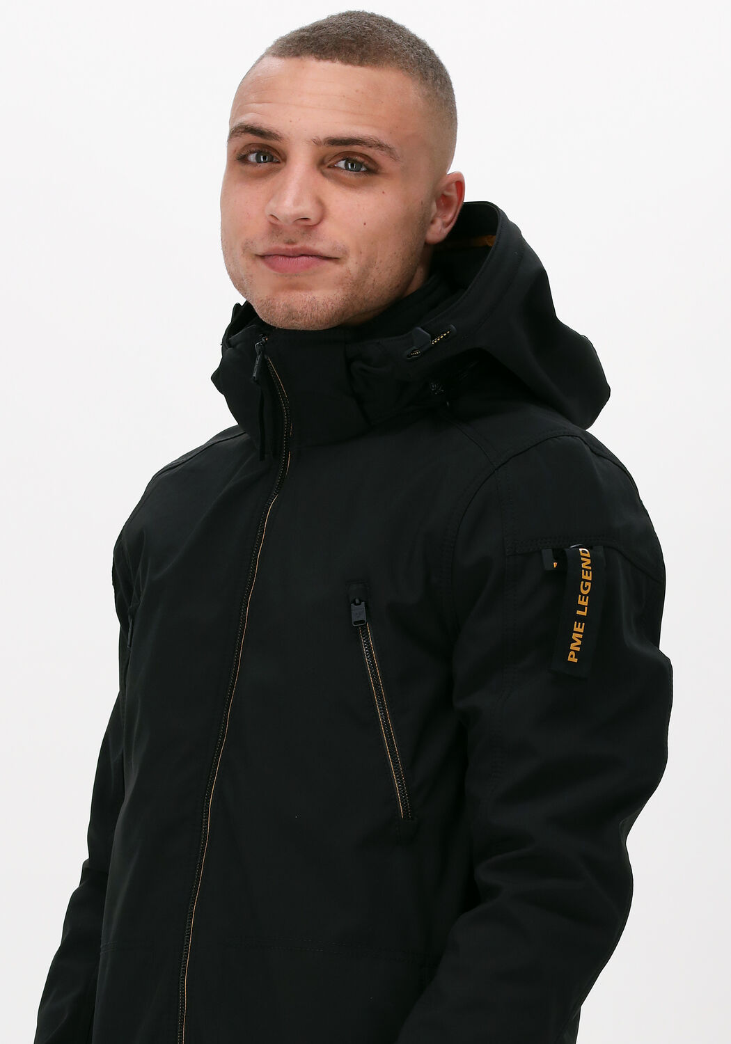 Zwarte PME LEGEND Regenjas SEMI LONG 