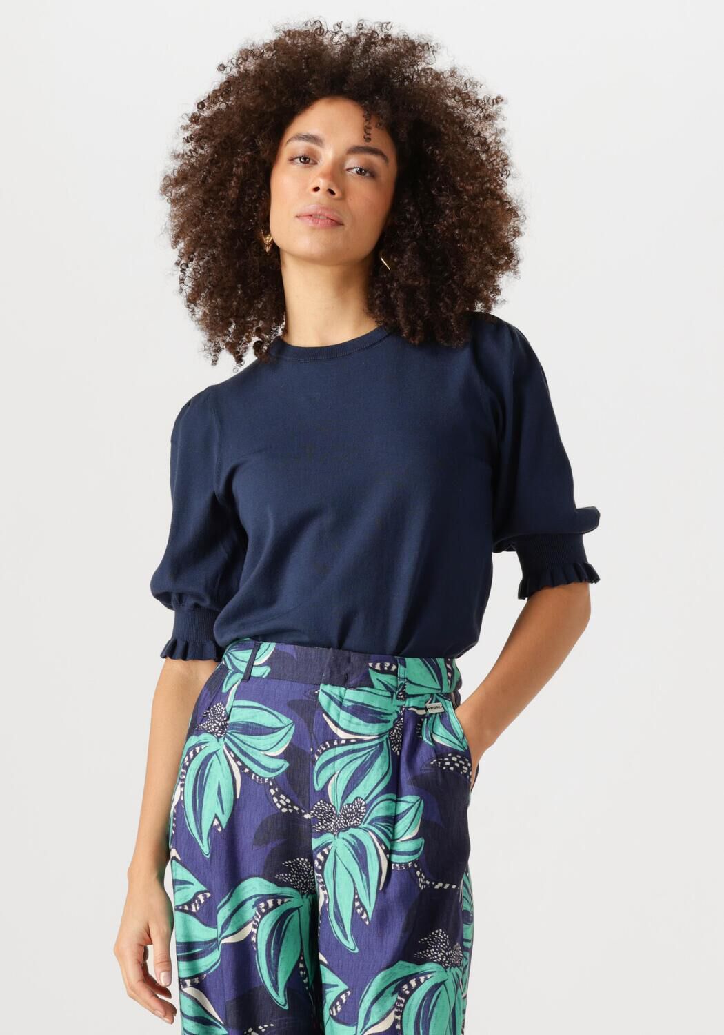 FABIENNE CHAPOT Dames Truien & Vesten Molly Short Sleeve Pullover Donkerblauw