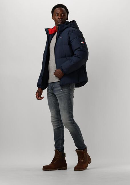 Donkerblauwe TOMMY JEANS Gewatteerde jas TJM ESSENTIAL DOWN - large