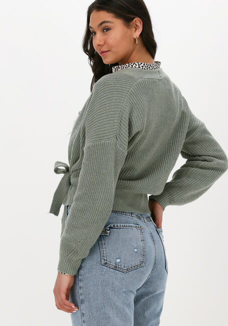 Groene SIMPLE Vest KNITTED CARDIGAN ROSEY ES - large