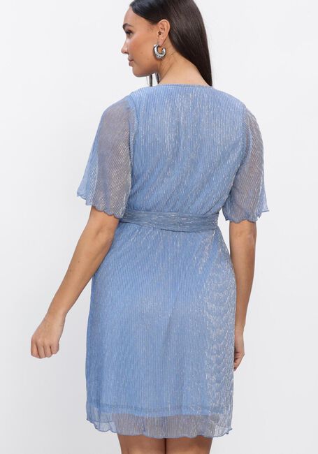 Lichtblauwe FREEBIRD Mini jurk F-JER-PLISSE-LUREX-26-1 - large