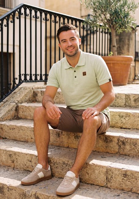 Mint PME LEGEND Polo SHORT SLEEVE POLO JACQUARD JERSEY STRIPE - large