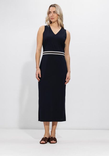 Donkerblauwe STUDIO ANNELOES Maxi jurk Tirza tape dress - large