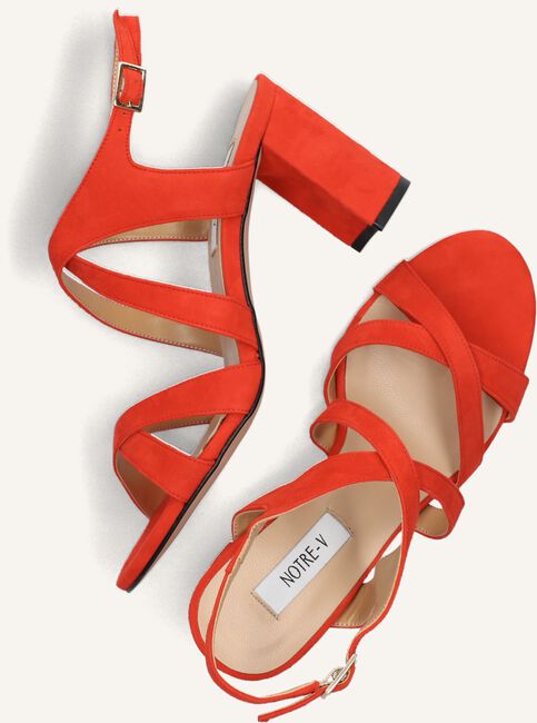 Rode NOTRE-V Sandalen met hak 22552 Rode NOTRE-V Sandalen met hak 22552 - large