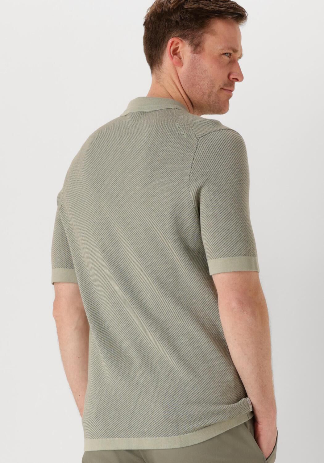 CAST IRON Heren Polo's & T-shirts Short Sleeve Polo Regular Fit Cotton Modal Groen