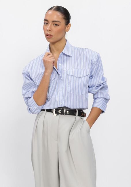 Lichtblauwe OMODA ATELIER Blouses X MODEROSA - FRAME - large