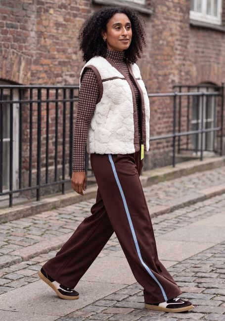 Bruine POM AMSTERDAM Wijde broek NORA CHOCOLATE BROWN - large