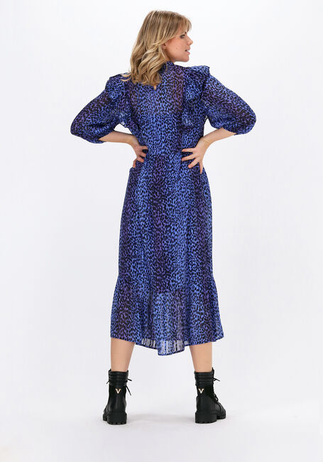 Blauwe LOLLYS LAUNDRY Midi jurk CANA DRESS - large