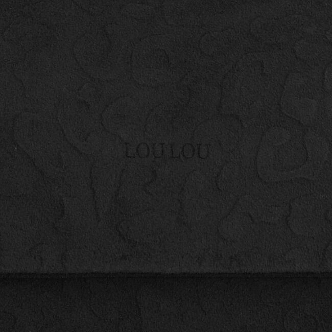 Zwarte LOULOU Essentiels Clutch LOVELY LEOPARD - large
