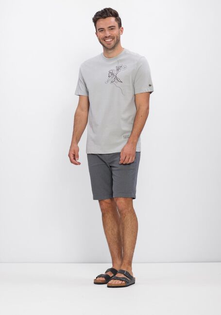 Lichtgrijze CAST IRON T-shirt SHORT SLEEVE R-NECK REGULAR FIT SINGLE JERSEY - large