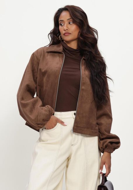 Bruine OBJECT Jack OBJDENNA L/S SHORT JACKET NOOS - large