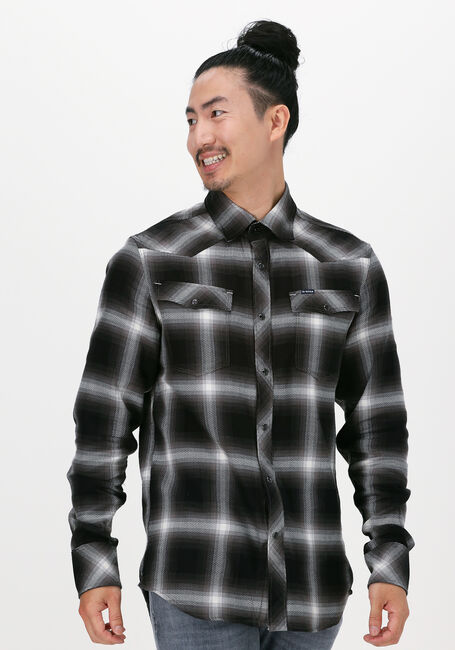 Grijze G-STAR RAW Casual overhemd C841 HERITAGE HB FLANNEL CHECK - large